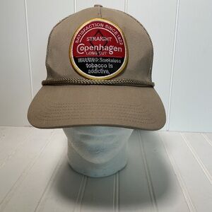 Copenhagen Long Cut Snapback Trucker Hat Cap- Washed